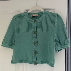 See by Chloe Teal Crop sweater